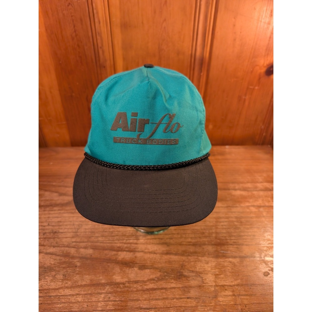 Vintage Otto Air-Flo TRUCK BODIES Teal Trucker Hat Lightweight #1101
